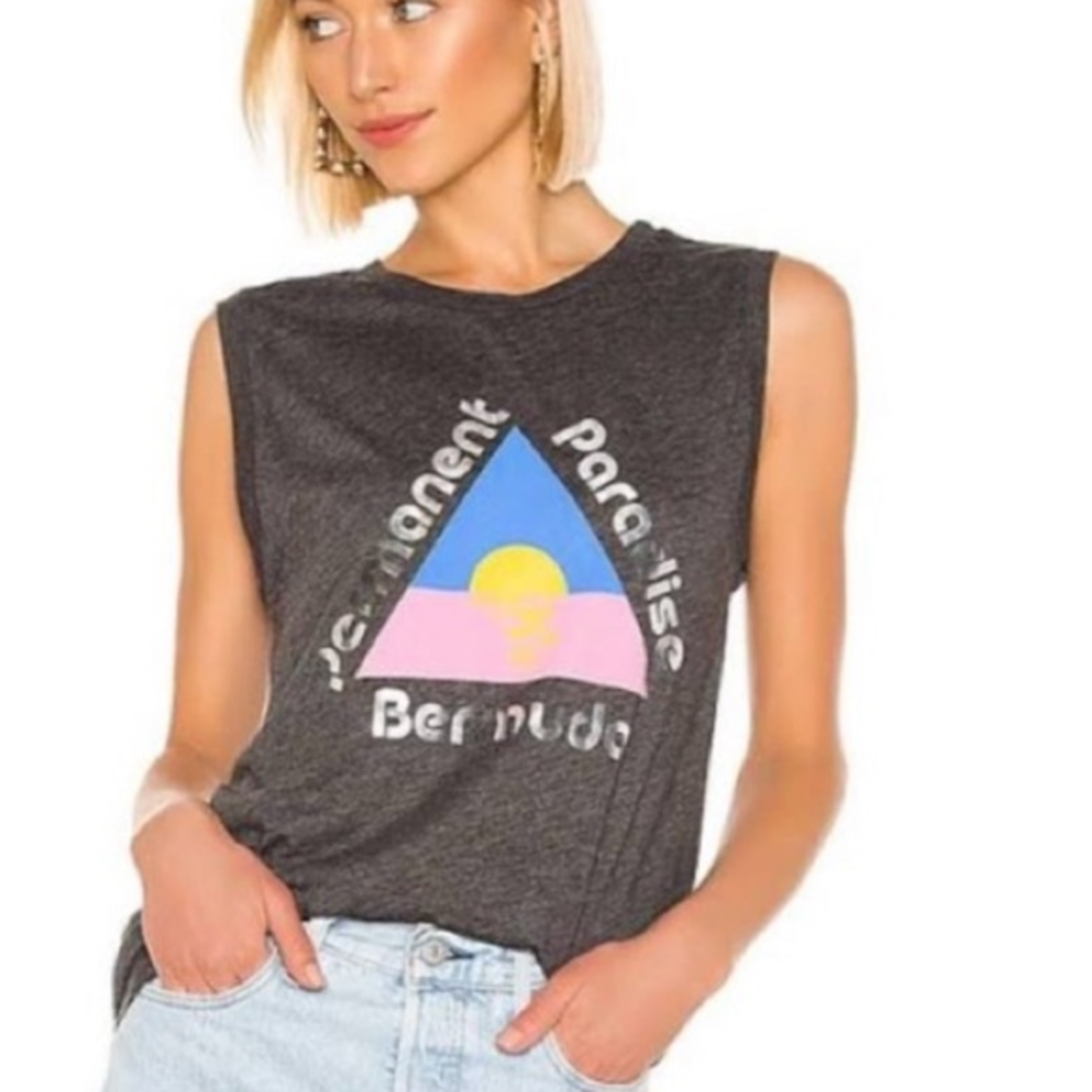 Wildfox Permanent Paradise Bermuda Muscle‎ Tank Size Medium